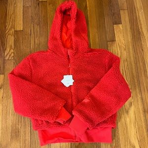 NWT Fabletics Summit Sherpa Jacket- Red